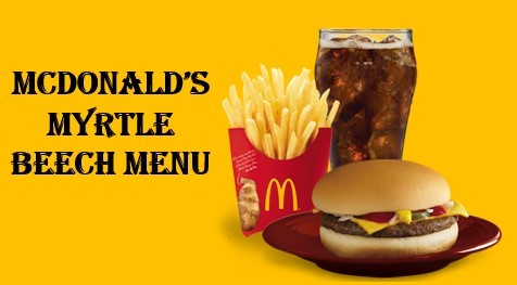  McDonald's myrtle menu items, McDonald's myrtle menu prices, McDonald's myrtle menu calories, McDonald's kings highway 