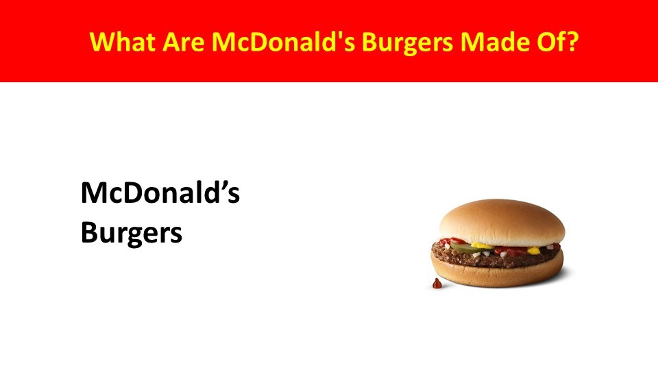 what are mcdonald's burgers made of?